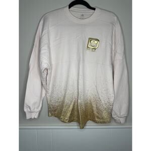 Spirit Jersey Walt Disney Pink Gold Sparkle Long Sleeve Size Small